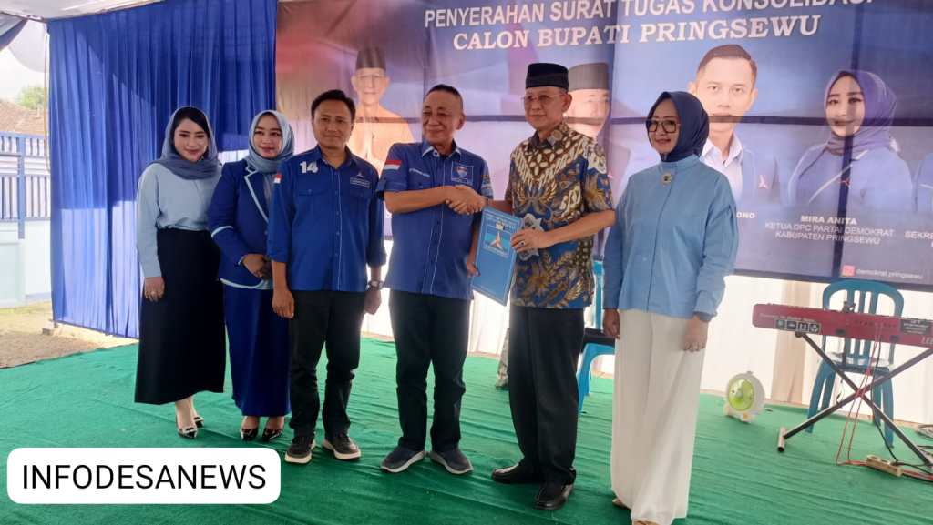 Calon Bupati Pringsewu Adi Erlansyah Terima surat Tugas konsulidasi dari Partai Demokrat