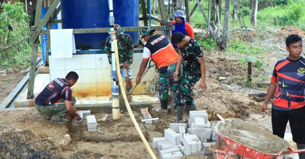 Tahap Finishing Pembuatan Sumur Bor Dalam Rangka TMMD Ke- 120 Kodim 0908/Bontang