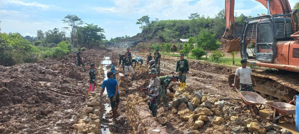 Satgas TMMD Ke- 120 Kodim 0908/Bontang Terus Optimalkan Pembangunan Drainase