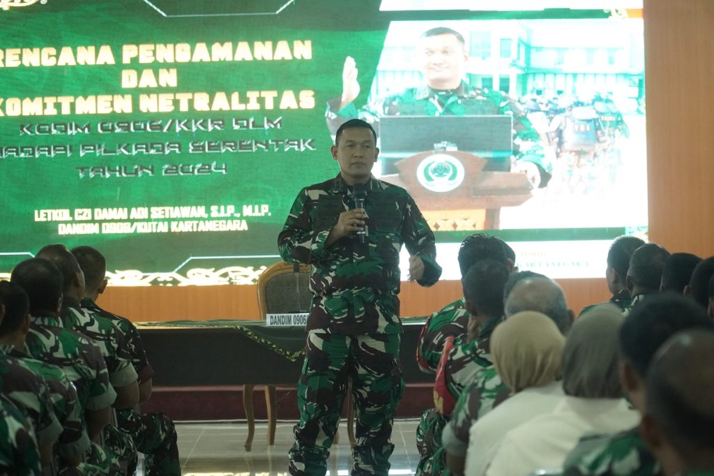 Dandim 0906/Kkr Melalui Jam Komandan Tekankan Netralitas Pada Prajurit Jelang Pilkada